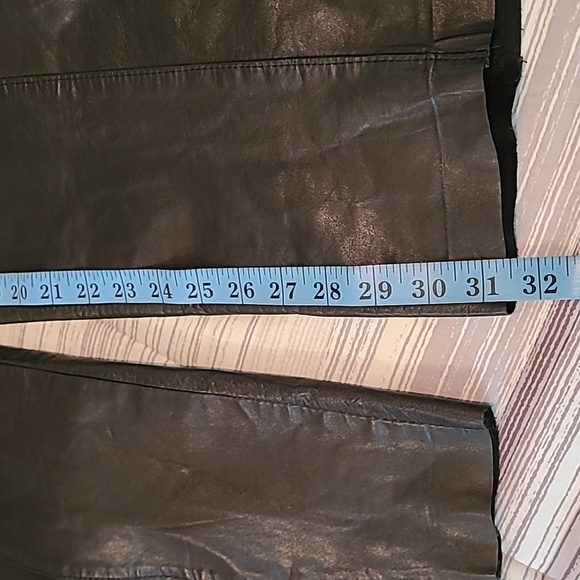 Dominic Bellissimo Vintage Black Leather High Waist Pleated Lined Pants Wmns 16 - Picture 16 of 16